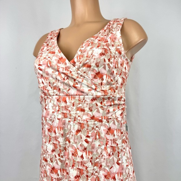 Eddie Bauer Womens Sz S Athletic Outdoor Sleeveless Stretch Mini Dress Coral Tan - Picture 3 of 13